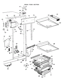 03 - Fresh Food Section parts for Ge Refrigerator CSX22DHE from AppliancePartsPros.com