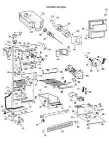 02 - Freezer Section parts for Ge Refrigerator CSX24DHE from AppliancePartsPros.com