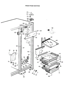 03 - Fresh Food Section parts for Ge Refrigerator CSX24DHE from AppliancePartsPros.com