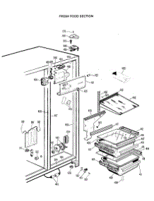 03 - Fresh Food Section parts for Ge Refrigerator CSX24XJB from AppliancePartsPros.com