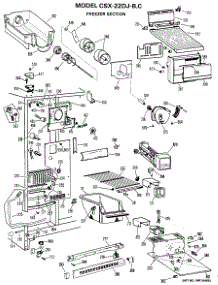 02 - Freezer Section parts for Ge Refrigerator CSX22DJB from AppliancePartsPros.com