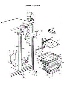 03 - Fresh Food Section parts for Ge Refrigerator CSX24DJE from AppliancePartsPros.com