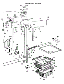 03 - Fresh Food Section parts for Ge Refrigerator CSX22DJF from AppliancePartsPros.com