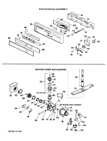 02 - Escutcheon Assembly parts for Ge Dishwasher HDA2000G03 from AppliancePartsPros.com