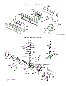 02 - Escutcheon Assembly parts for Ge Dishwasher HDA2000K01 from AppliancePartsPros.com