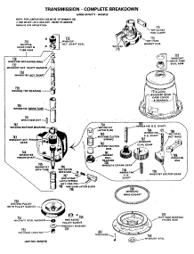 04 - Transmission Complete Breakdown parts for Ge Washer WLW3600BBL from AppliancePartsPros.com
