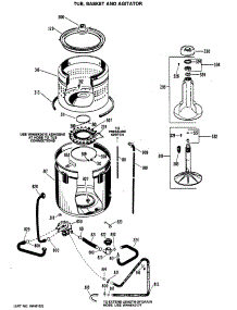 03 - Tub,Basket And Agitator parts for Ge Washer WLW3750BAL from AppliancePartsPros.com
