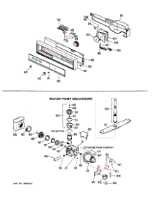 02 - Motor-Pump Mechanism parts for Ge Dishwasher HDA1000K03 from AppliancePartsPros.com