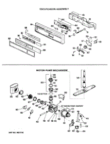 02 - Escutcheon Assembly parts for Ge Dishwasher HDA2000G05 from AppliancePartsPros.com