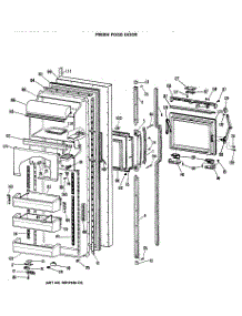 02 - Freezer Door parts for Ge Refrigerator CSC27HRAAD from AppliancePartsPros.com