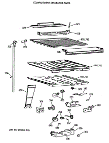 05 - Compartment Separator Parts parts for Ge Refrigerator CTX21KAXBRAD from AppliancePartsPros.com