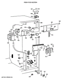 04 - Fresh Food Section parts for Ge Refrigerator MSK27DHTCAD from AppliancePartsPros.com