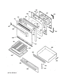 04 - Door & Drawer Parts parts for Ge Range JGBP30GEV1WH from AppliancePartsPros.com