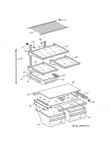 04 - Shelf Parts parts for Ge Refrigerator CTX21GIBBRAA from AppliancePartsPros.com