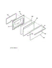 04 - Door Parts parts for Ge Range RGB506PYAD from AppliancePartsPros.com