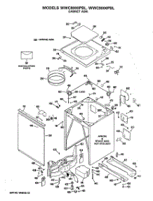 02 - Cabinet Asm. parts for Ge Washer WWC8000PBL from AppliancePartsPros.com