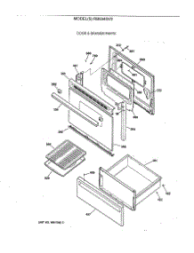 03 - Door & Drawer Parts parts for Ge Range RB534GV3 from AppliancePartsPros.com
