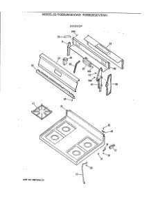 02 - Cooktop parts for Ge Range RGB628GEV3AD from AppliancePartsPros.com