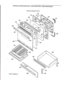 04 - Door & Drawer Parts parts for Ge Range RGB745GEV2AD from AppliancePartsPros.com
