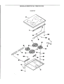 02 - Cooktop parts for Ge Range RB557GV1AD from AppliancePartsPros.com