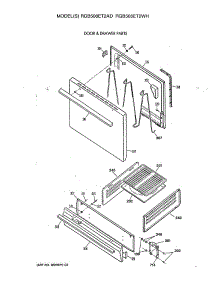 04 - Door & Drawer Parts parts for Ge Range RGB508ET2AD from AppliancePartsPros.com