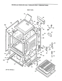 03 - Body Parts parts for Ge Range RGB524EV3AD from AppliancePartsPros.com