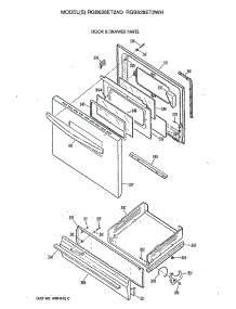 04 - Door & Drawer Parts parts for Ge Range RGB628ET2AD from AppliancePartsPros.com