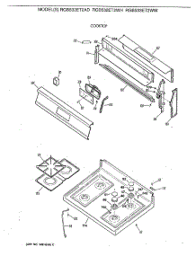02 - Cooktop parts for Ge Range RGB533ET2WW from AppliancePartsPros.com