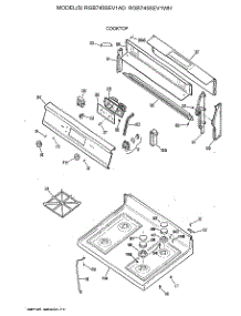 02 - Cooktop parts for Ge Range RGB745SEV1AD from AppliancePartsPros.com