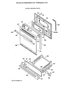 03 - Door & Drawer Parts parts for Ge Range RGB528GEV1AD from AppliancePartsPros.com