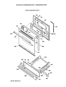 04 - Door & Drawer Parts parts for Ge Range RGB628GEV2AD from AppliancePartsPros.com