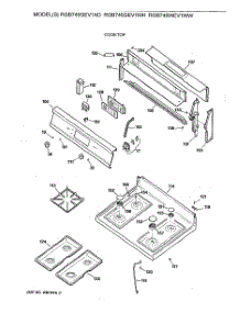 02 - Cooktop parts for Ge Range RGB745GEV1AD from AppliancePartsPros.com