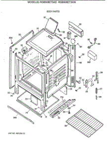03 - Body Parts parts for Ge Range RGB508ET3AD from AppliancePartsPros.com