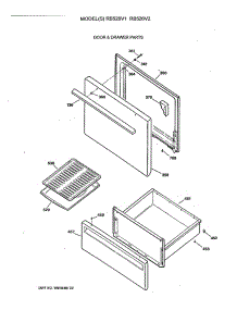 03 - Door & Drawer Parts parts for Ge Range RB526V1 from AppliancePartsPros.com