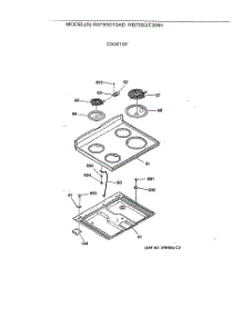 03 - Cooktop parts for Ge Range RB755GT3AD from AppliancePartsPros.com