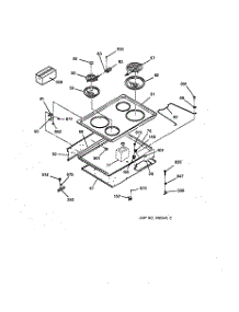 02 - Cooktop parts for Ge Range RF725GT1BG from AppliancePartsPros.com