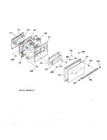 04 - Oven Door parts for Ge Range RF725GT1BG from AppliancePartsPros.com