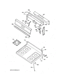 02 - Cooktop parts for Ge Range RGB526ET4AD from AppliancePartsPros.com