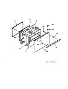 04 - Door parts for Ge Range RB754Y1AD from AppliancePartsPros.com