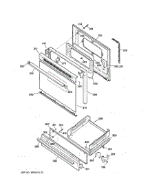 04 - Door & Drawer Parts parts for Ge Range RGB530BEW3WH from AppliancePartsPros.com