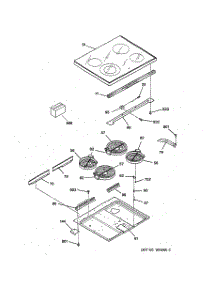 02 - Cooktop parts for Ge Range RB557GY1AD from AppliancePartsPros.com