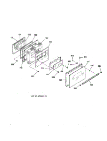 04 - Oven Door parts for Ge Range RB787GY2BB from AppliancePartsPros.com