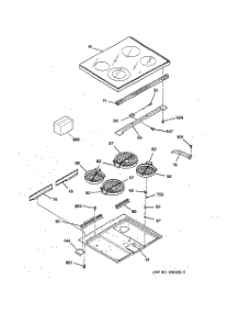 02 - Cooktop parts for Ge Range RB557GY2AD from AppliancePartsPros.com