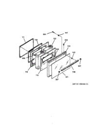 04 - Door parts for Ge Range RB756GT4WW from AppliancePartsPros.com