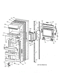 02 - Fresh Food Door parts for Ge Refrigerator MSK27DHXDAA from AppliancePartsPros.com