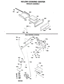 03 - Hi / Low Cooking Center parts for Ge Range RGH647GEJ1 from AppliancePartsPros.com