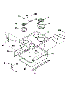 03 - Section3 parts for Ge Range RF512GL3 from AppliancePartsPros.com