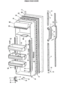 02 - Fresh Food Door parts for Ge Refrigerator CSX27HMA from AppliancePartsPros.com