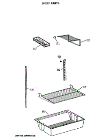 04 - Shelf Parts parts for Ge Refrigerator CTX18LASARWH from AppliancePartsPros.com