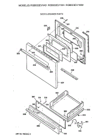 04 - Door & Drawer Parts parts for Ge Range RGB532EV1AD from AppliancePartsPros.com